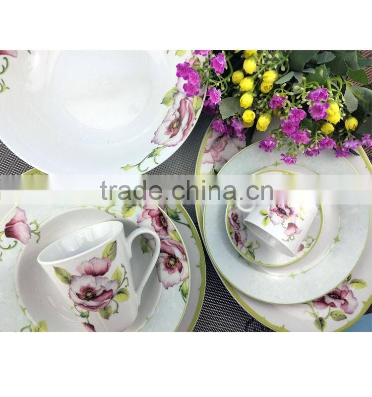bulk item elegant flower design 16pcs porcelain set bavaria porcelain dinner set