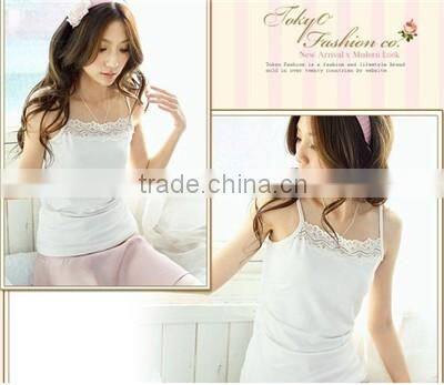 latest design fashionable basic tank tops for young lady