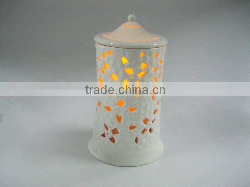 5" height colorful wax shell window candle with black holder