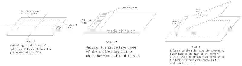 Electric PVC Anti-fog Film For Bathroom Mirror