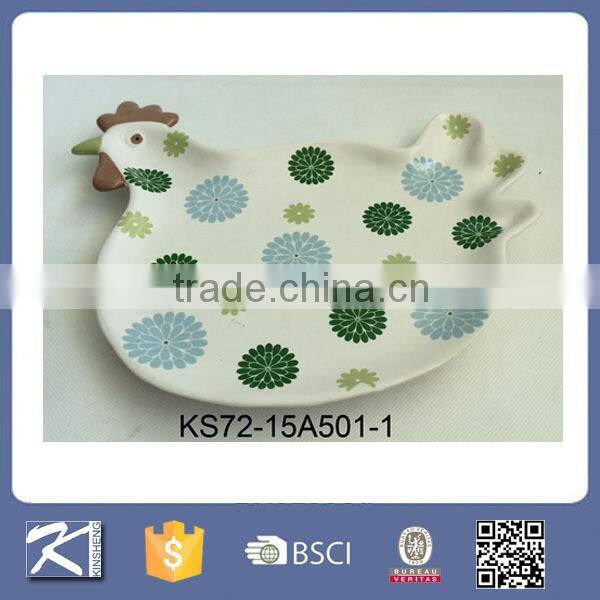 2015New design chicken shaped porcelain home decoration