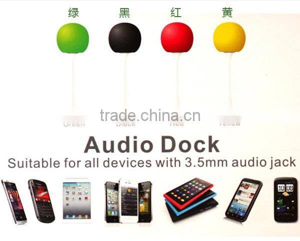 High Quality Audio mini Ball Shape Speaker Suitable for All Devices with 3.5mm Audio Jack