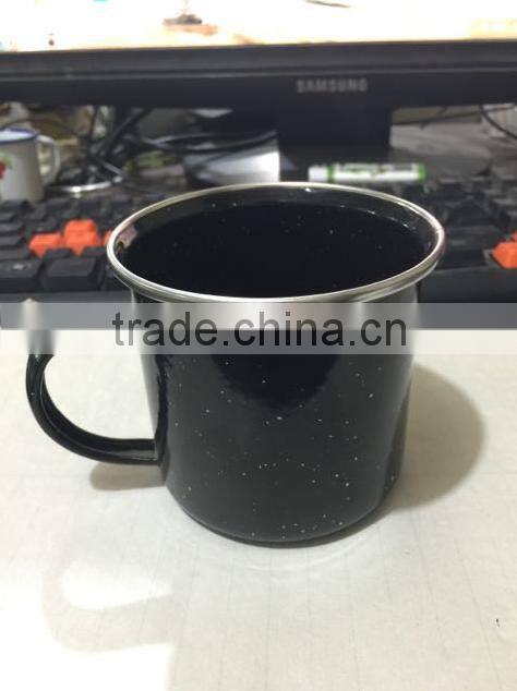 Promotional steel enamel camp mug for wholesale