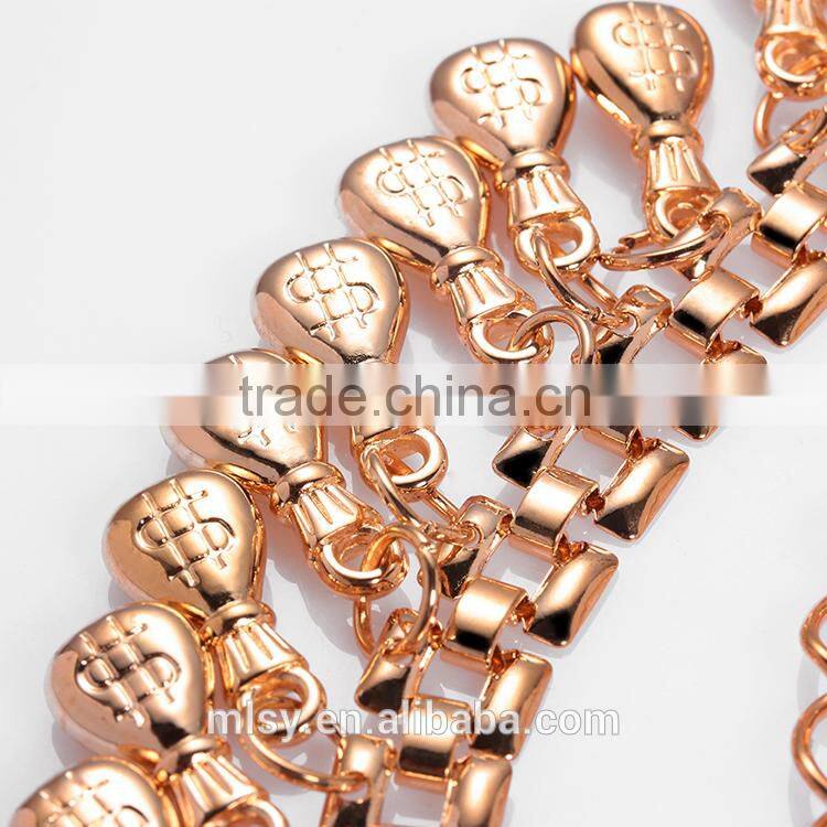 Fancy baraka gold plated body chain champagne Brightness F1-80153