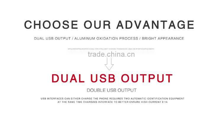 New 2015 2-Port Dual USB Car Charger for iPhone 4s 5s iPod ipad samsung galaxy s4 i9500 s3 note 2 All phone 5V-2A