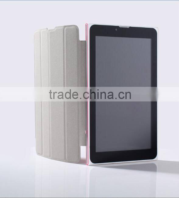 cheapest 7inch mtk8312 tablet pc with dual sim slots 3g phone calling function tablet pc with leather case cover