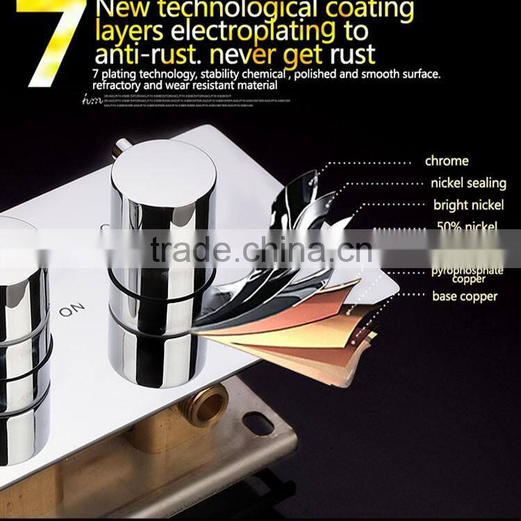 Bathroom accessories 5 Function Brass chrome thermostatic valve high flow water faucet