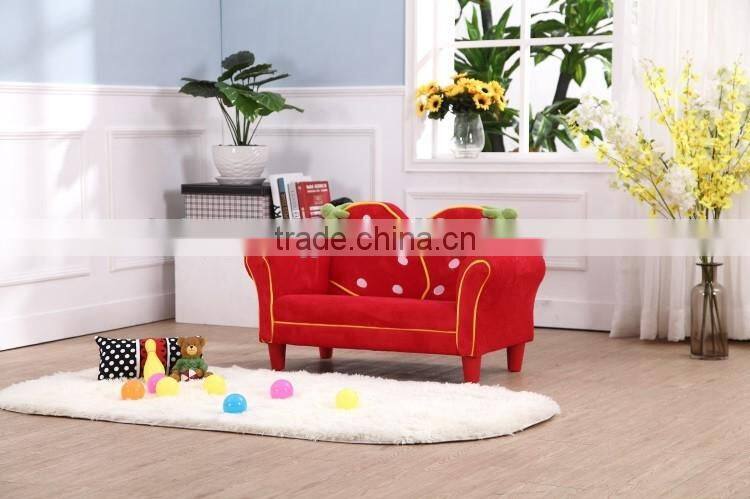 Red Coral Fleece Fabric Single Seat Sofa