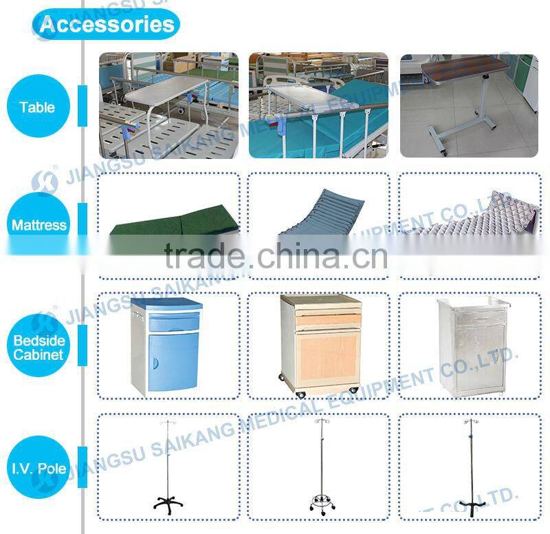 ABS double crank manual bed for patient