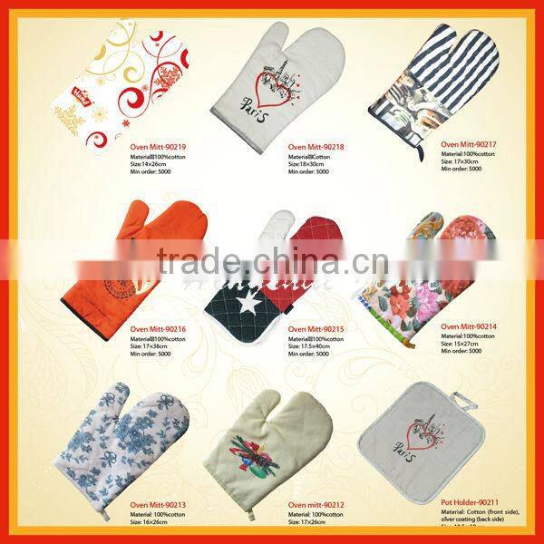 factory directed 100% cotton baking glove & pot holder as SET