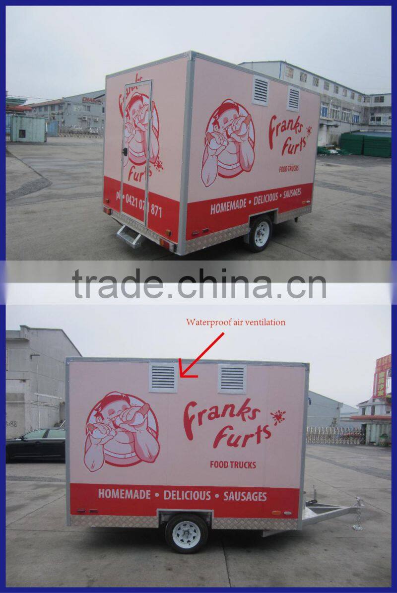 European Quality, Chinese Price fv-40 mobile food van bicycle for food sale food vending trailer for sale
