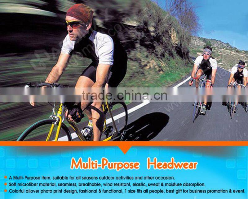 High quality business gift colorful custom seamless tube headwear