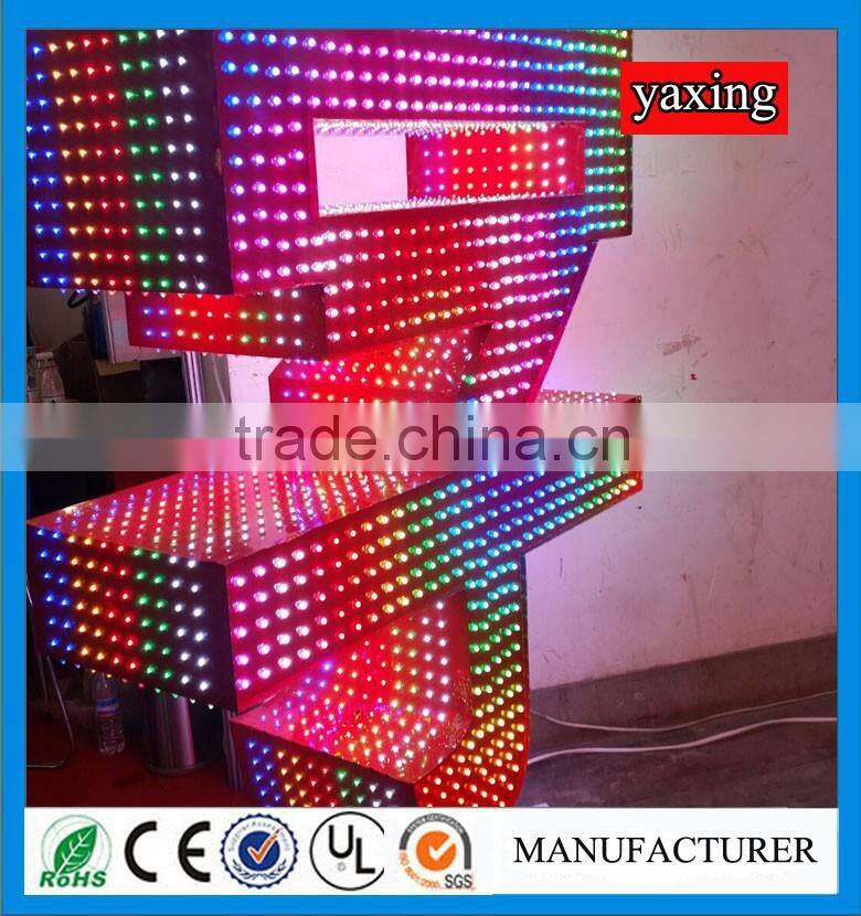 led exposed letter store business advertising