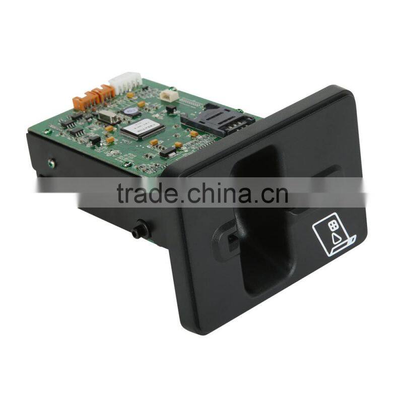 mini portable magnetic stripe auto reject kiosk insert serial card reader support IC RFID CARD