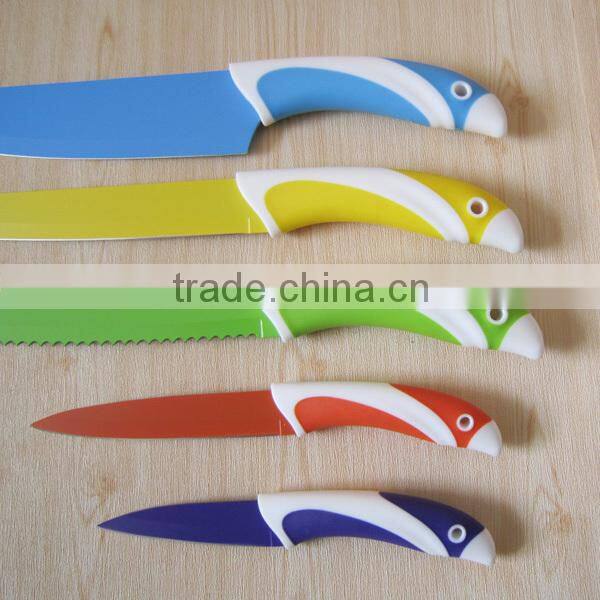 Non stick coating kitchen knives