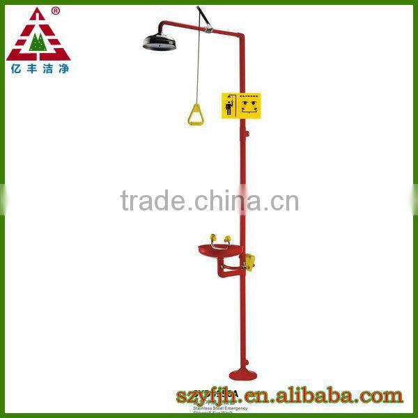 stainless steel emergency shower eyewash