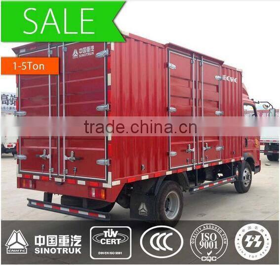 China Sinotruk HOWO 4*2 mini cargo truck 1-5 ton