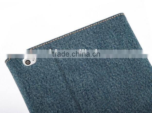 Fashion Jeans Cloth Leather Tablet Case Mobile Phone Case for Apple iPhone/ iPad Air/iPad 5