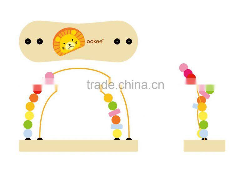 wooden beads educational toys with lovely animal shaped new product ideas 2014 py0012