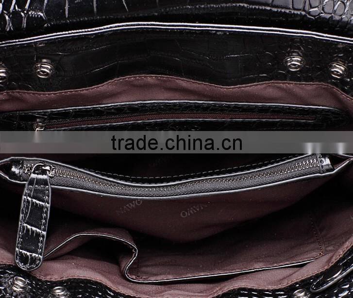 Luxury fashion brand leather ladies and girls office shoulder and tote handbag