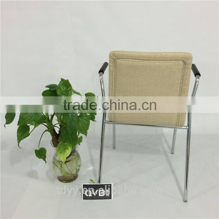 TDC-170-3 QVB JIANDE TONGDA BENTWOOD PLYWOOD FABRIC SEAT stackable METAL CHROME PLATED ARMREST OFFICE CHAIR