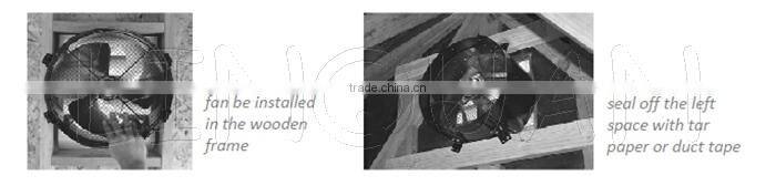 Cost -effective 12W Solar gable fan with inbuilt solar battery