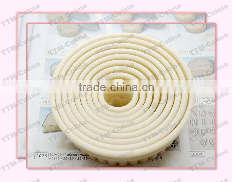 Plastic biscuit cutter set wavy edge hexagon nylon cookie cutter