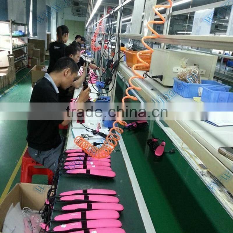 75W Professional Magic Ceramic Hair Straightening Brush Heated Brush with LCD