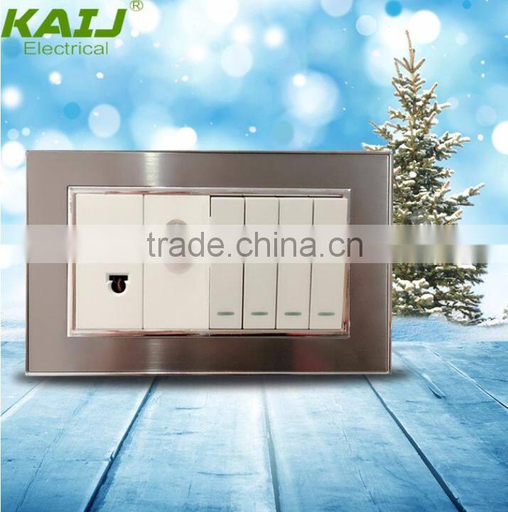 Cheap Price Pakistan Style 4 Gang Switch One Satellite Socket