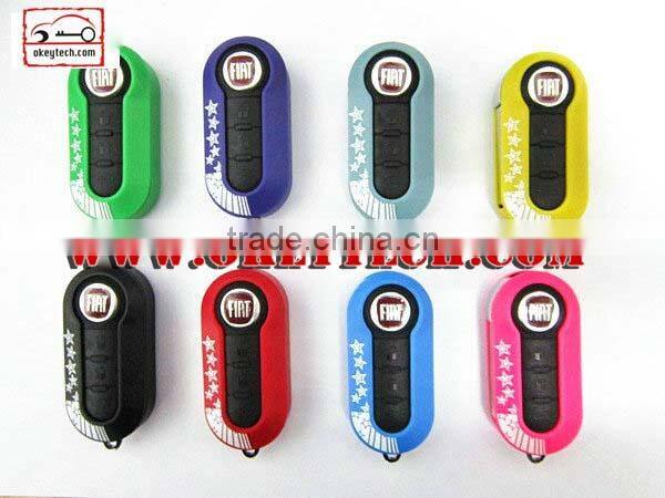 OkeyTech Fiat 500 key cover 3 button for fiat 500 cover for car key covers fiat