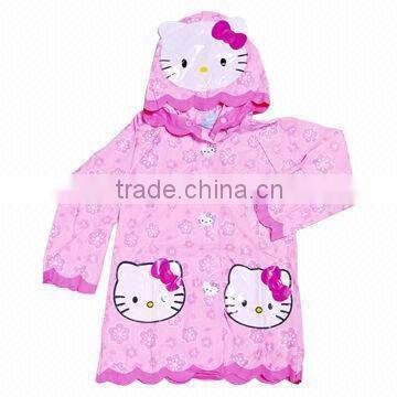 Quality promotional rain coat for girls
