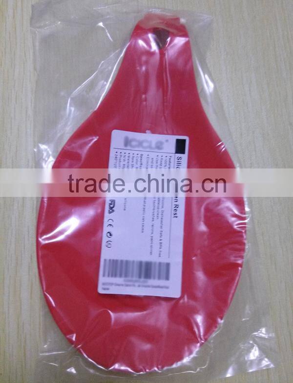 Colorful Soft Soup Spoon Rest Silicone Kitchen Spoon Rest