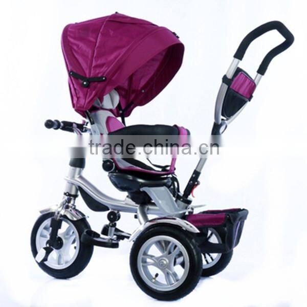 New style safety adjustable seat baby tricycle/Kids tricycle/baby stroller with back seat
