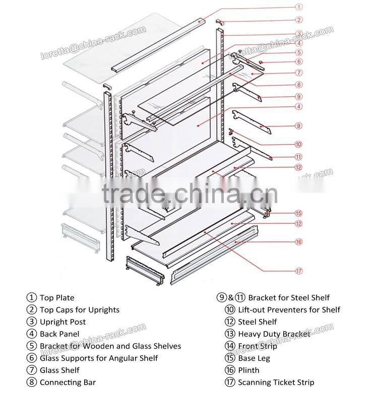 Small Display Stand for Chewing Gum and Chocolate Cheap Corner Shelf
