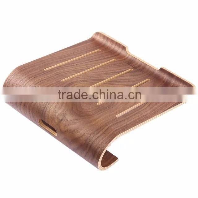 Hot selling laptop wood holder for macbook, tablet wood stand holder