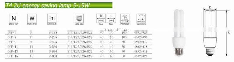 2U/3U 5W-25W Economy Lamp,Economic Bulb,Low Energy Bulb With Cheap Price