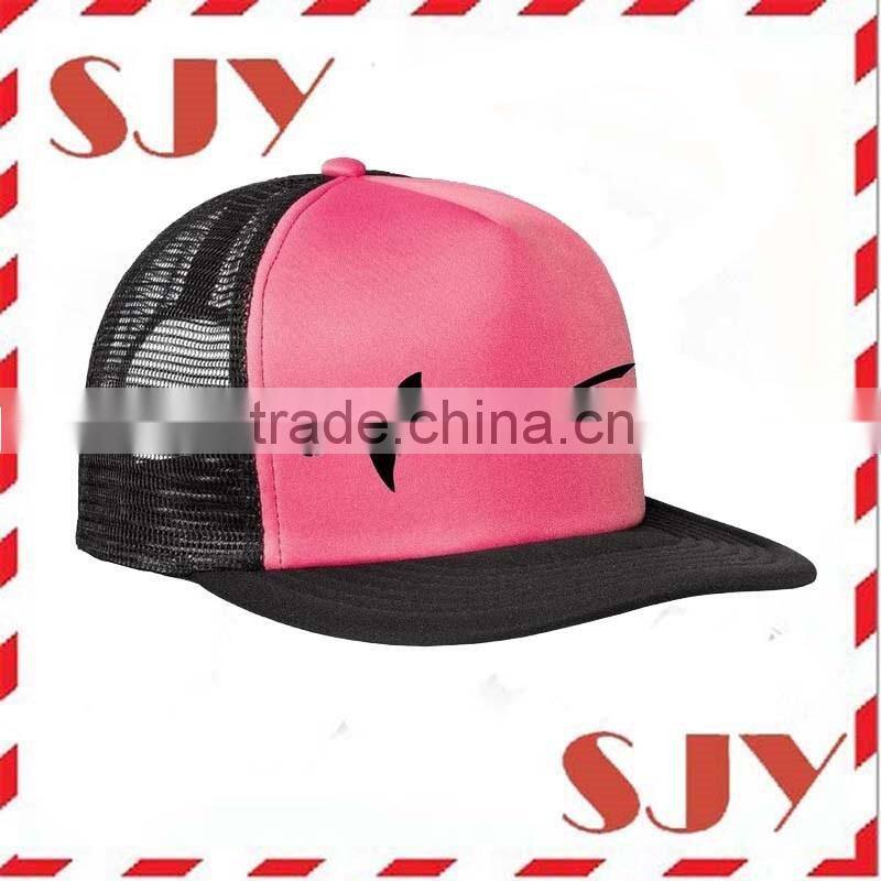 2016 new arrival flat brim custom camo mesh snapback hats