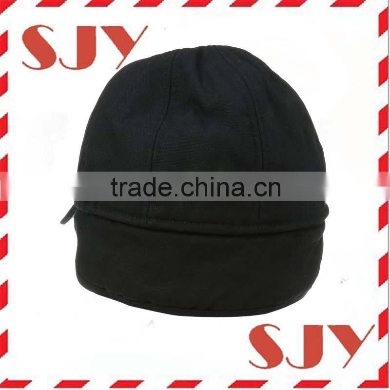 6 Panel Men's Ear Flap Cap Custom Earflap Baseball cap