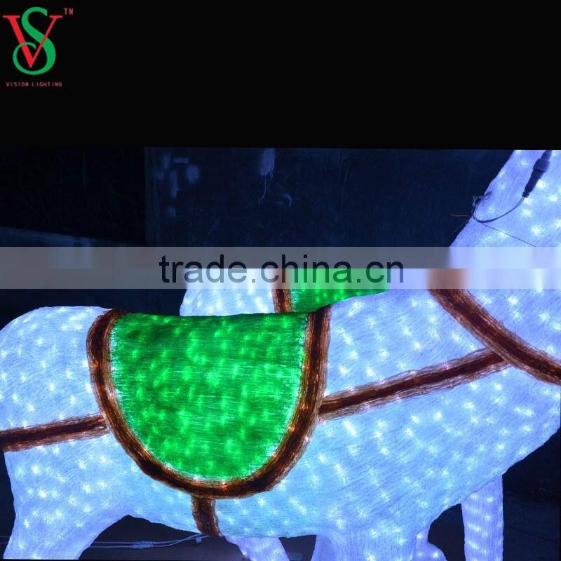 LED Acrylic Reindeer Sleigh