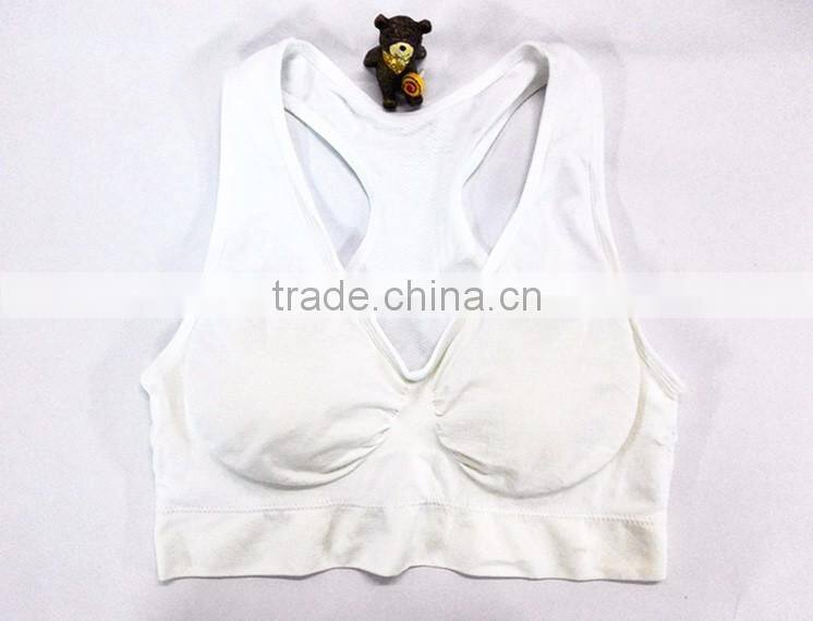 Shantou Womens Yoga Wear Girl Sport Wireless Seamless Running Top Vest Stretch Bras Various Colors Underwear