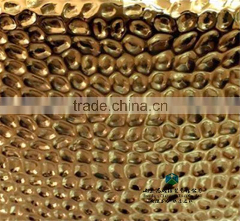 304 Stainless Steel Hip Flask Water Bottle 6oz Pattern Christmas Gold-plated Cup And Saucer