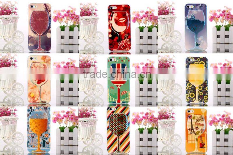 Red wine design soft TPU material for iphone 6s plus Mobile phone case