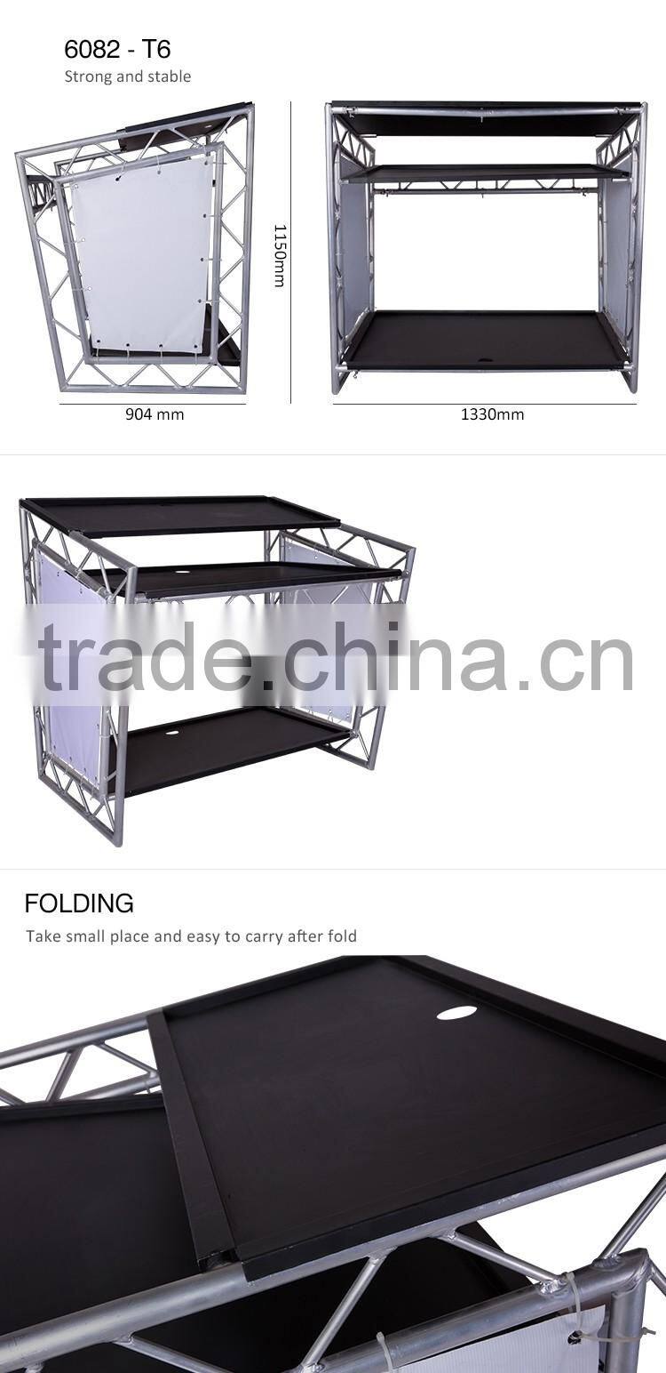 For entertainment aluminum dj booth and table led for dj