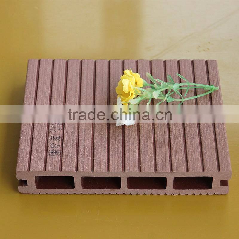 Waterproof wood plastic composite flooring for outdoor decking with HDPE