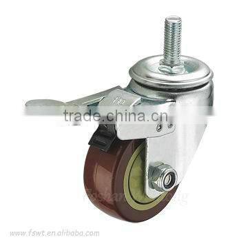 Medium Duty Carbon Bearing Plate Swivel Brake Caster Wheel