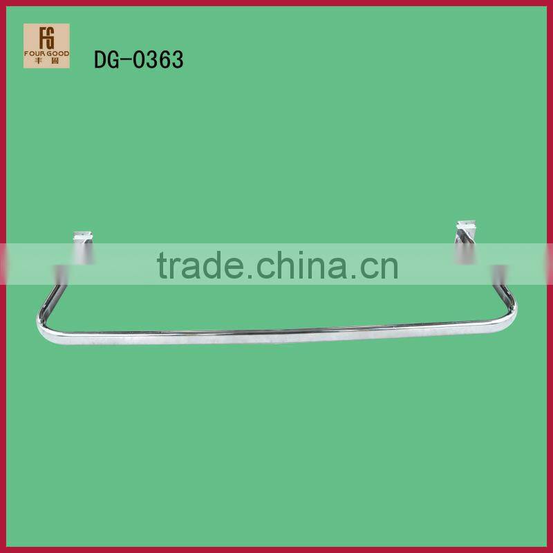 Steel u hang rail garment hanging rails / metal clothes hanging rack