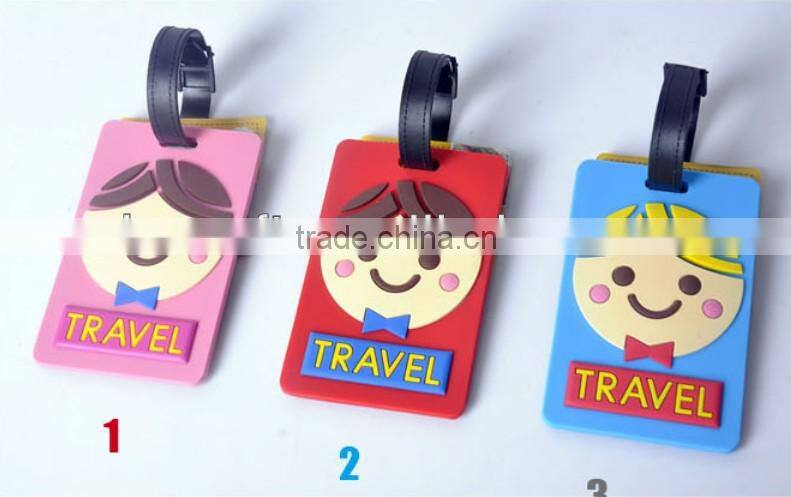 2014 promotional fancy gift custom 3d pvc luggage tag