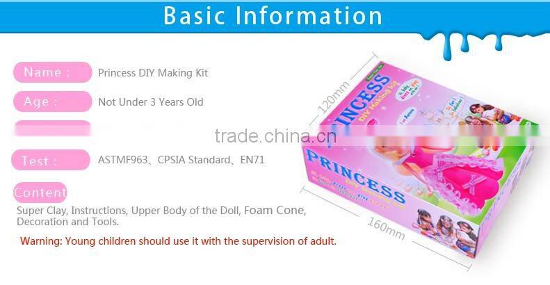 China Manufacture Clay Princess DIY Handmade Doll Barbie For Girls