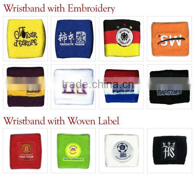 custom logo striped terry cloth cotton soccer absorb sweat headband