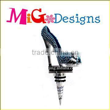 High Quality Excellent Shoe Design Diamond Wine Stopper